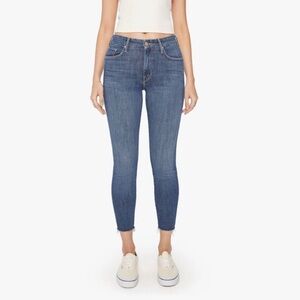 MOTHER Denim The Looker Ankle Fray Girl Crush Blue Jeans Women's Size 27